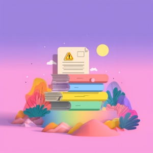 Illustration of stacked employment contracts with a warning symbol highlighting a termination clause.