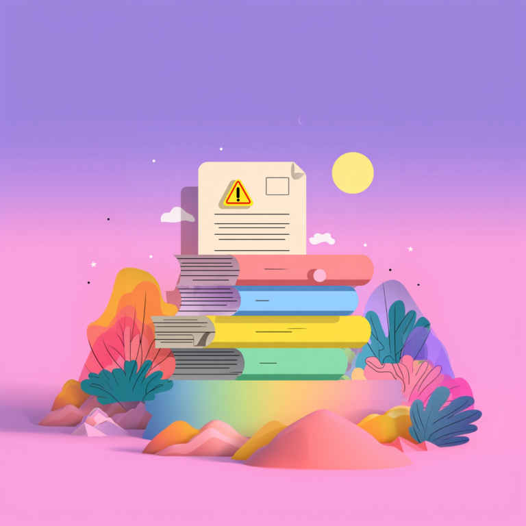 Illustration of stacked employment contracts with a warning symbol highlighting a termination clause.